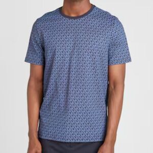 Michael Kors Men's Crewneck Logo Print Short Sleeve Midnight Blue Shirt